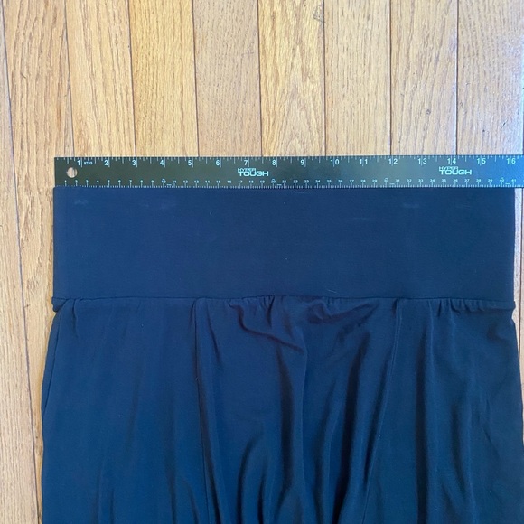 JG BENCH Harem Pants Black Large Wide Waistband Tapered Leg L Boho Pant - Picture 8 of 13